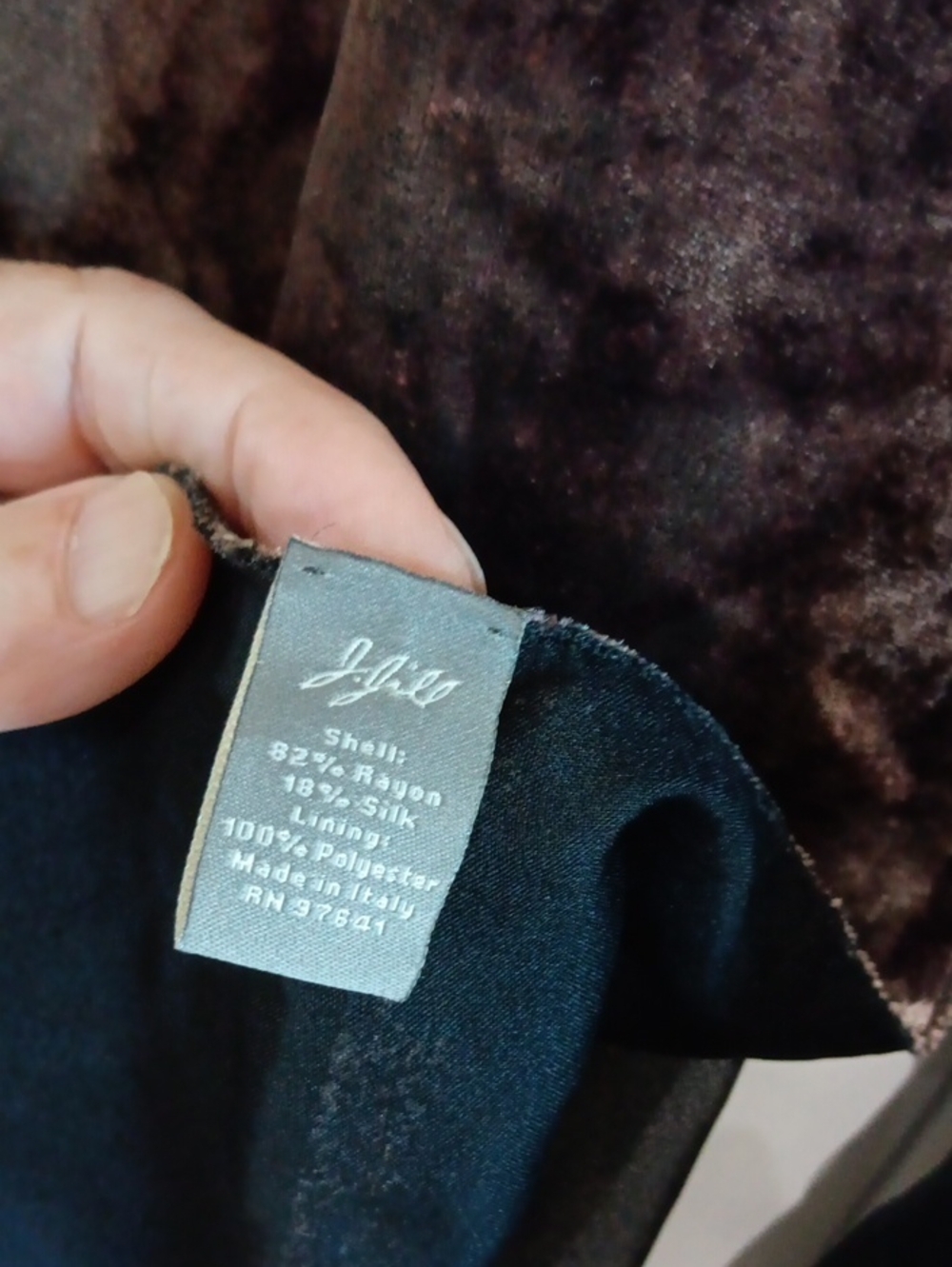 J. Jill Italy Silk Rayon Velvet Patchwork Burnout Devore Scarf Wrap 70x12 - Picture 2 of 5